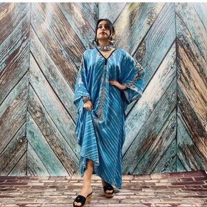 Tie Dye Women Kaftan Caftan Tunic Gown Maxi Dress
